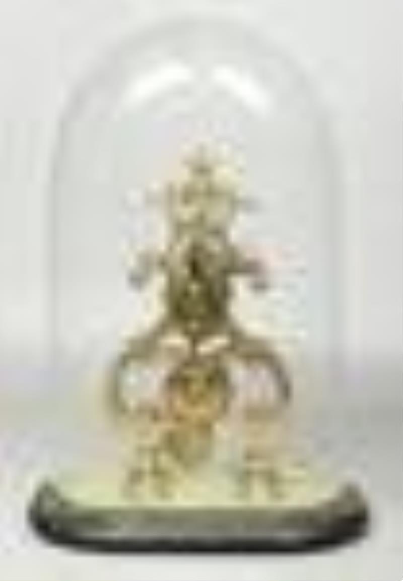 Unsigned Brass Fusee Skeleton Clock