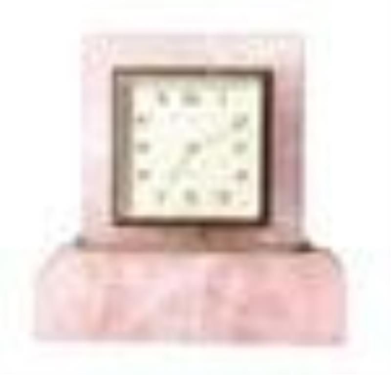 Tiffany and Co Rose Quartz Ladies Travel Clock