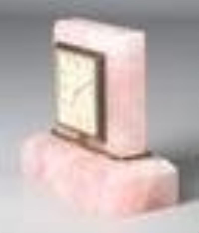 Tiffany and Co Rose Quartz Ladies Travel Clock