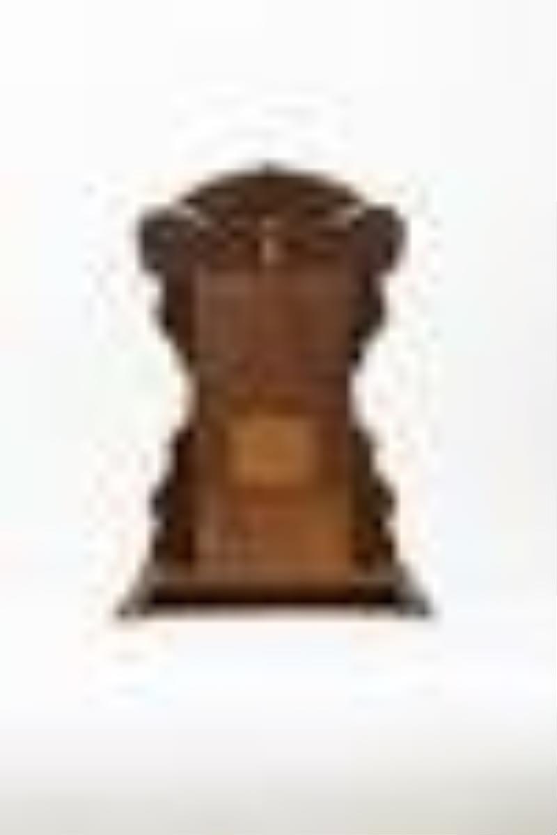 Pequegnat Maple Leaf "Fan Top" Shelf Clock