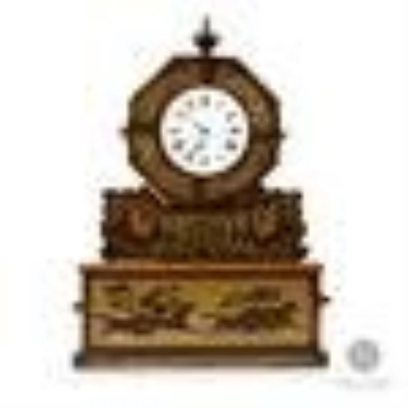 French Regency Inlaid Desk Clock