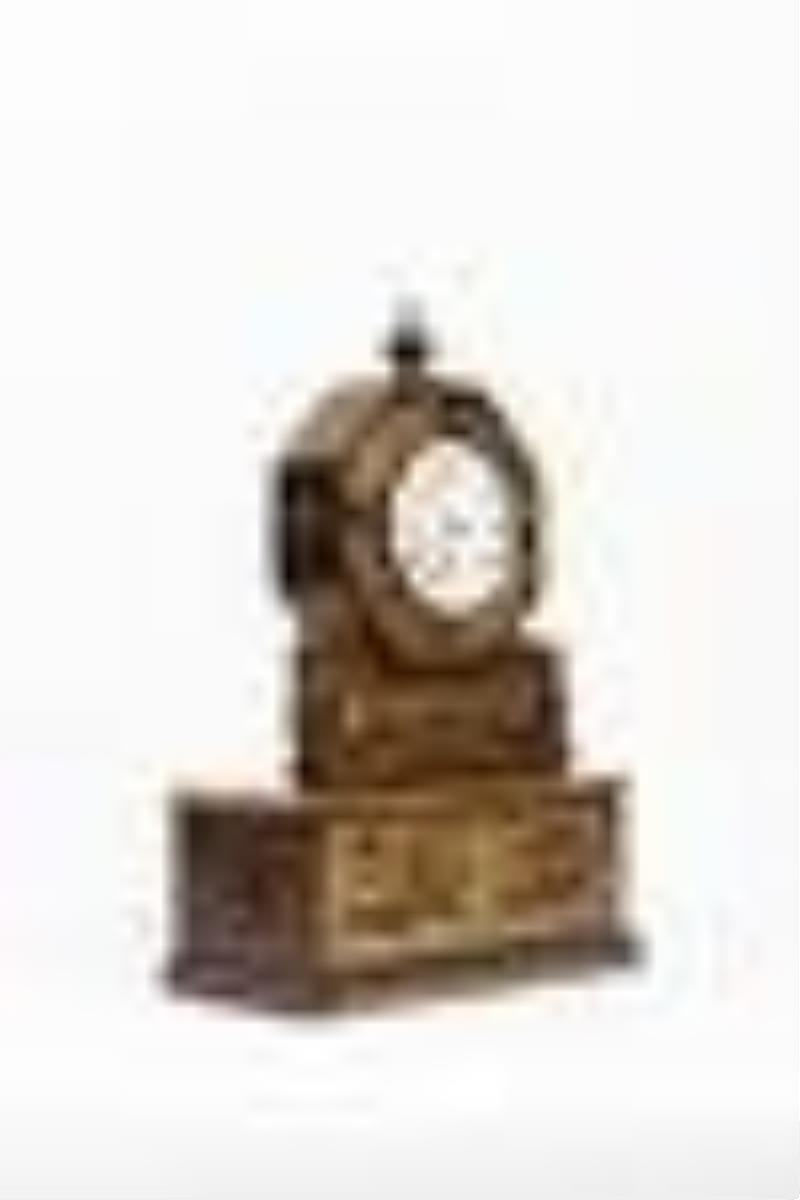 French Regency Inlaid Desk Clock