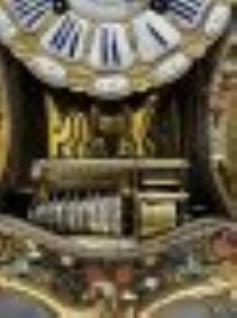 Louis XV Musical Contra-Boulle Clock with Bracket