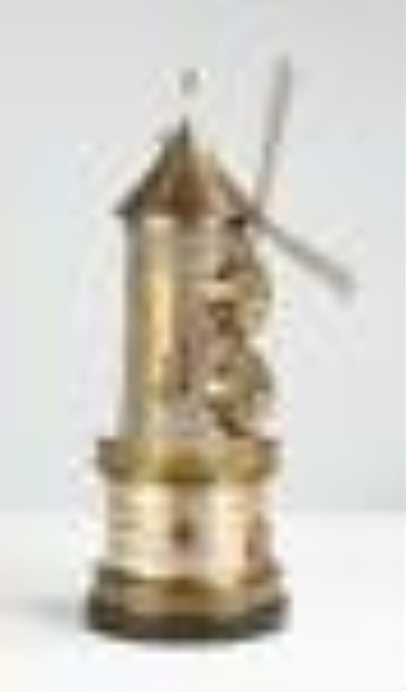 French Industrial Windmill Automated Clock, circa 1880