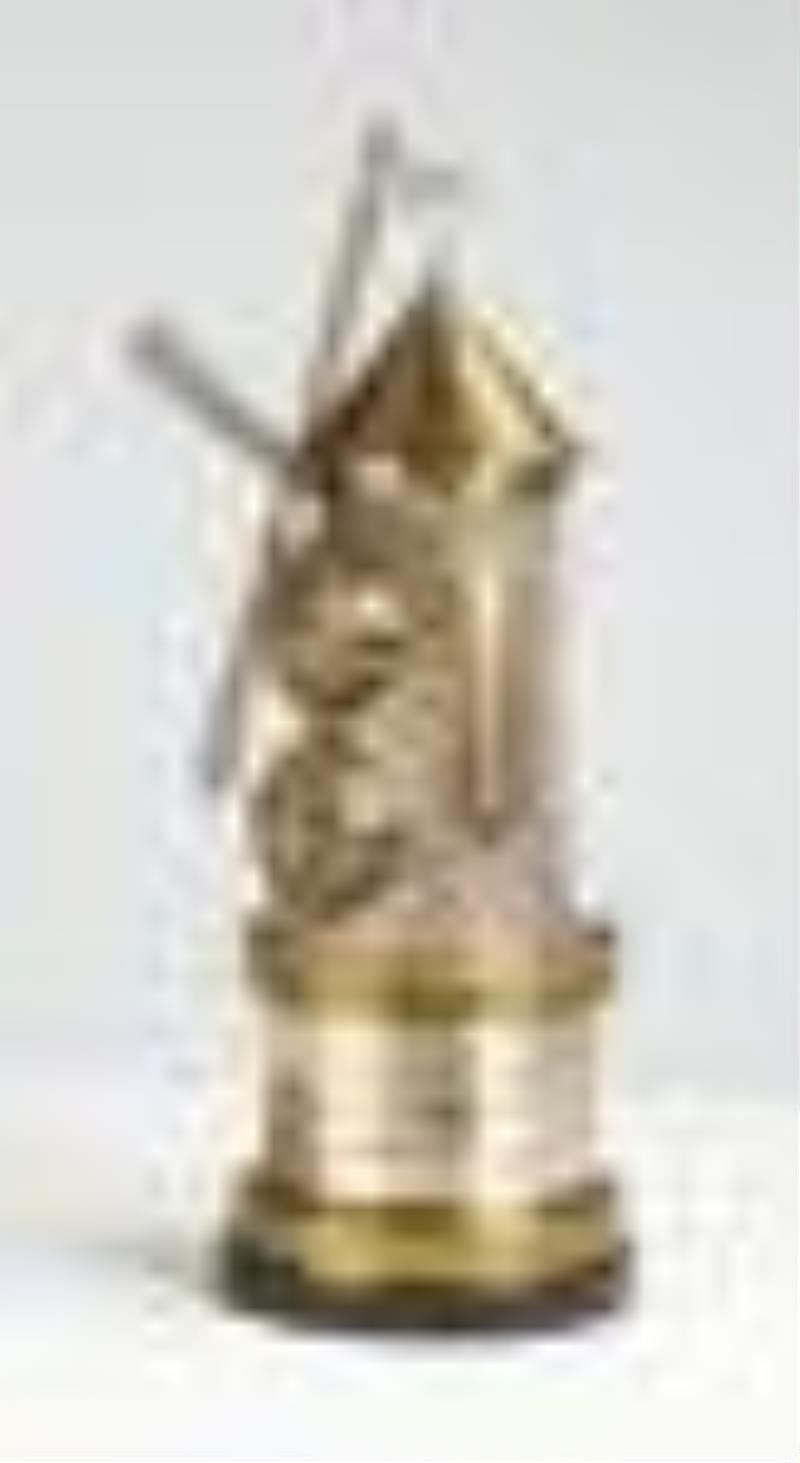 French Industrial Windmill Automated Clock, circa 1880