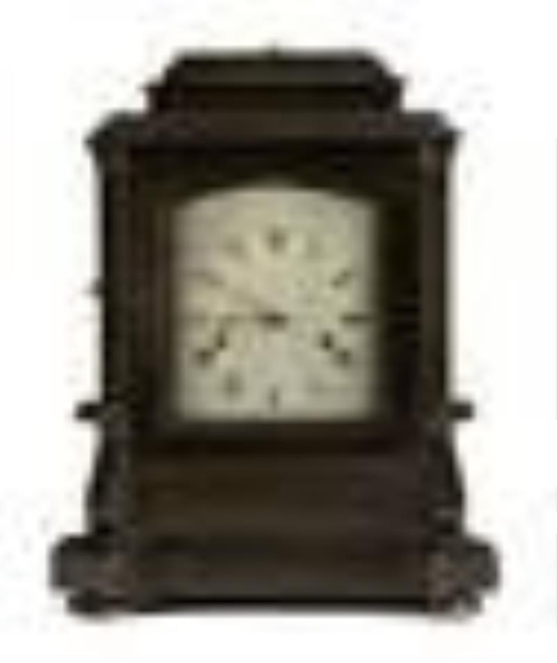 James McCabe, No. 1895, Giant Patinaed Brass Striking Carriage or Mantel Clock