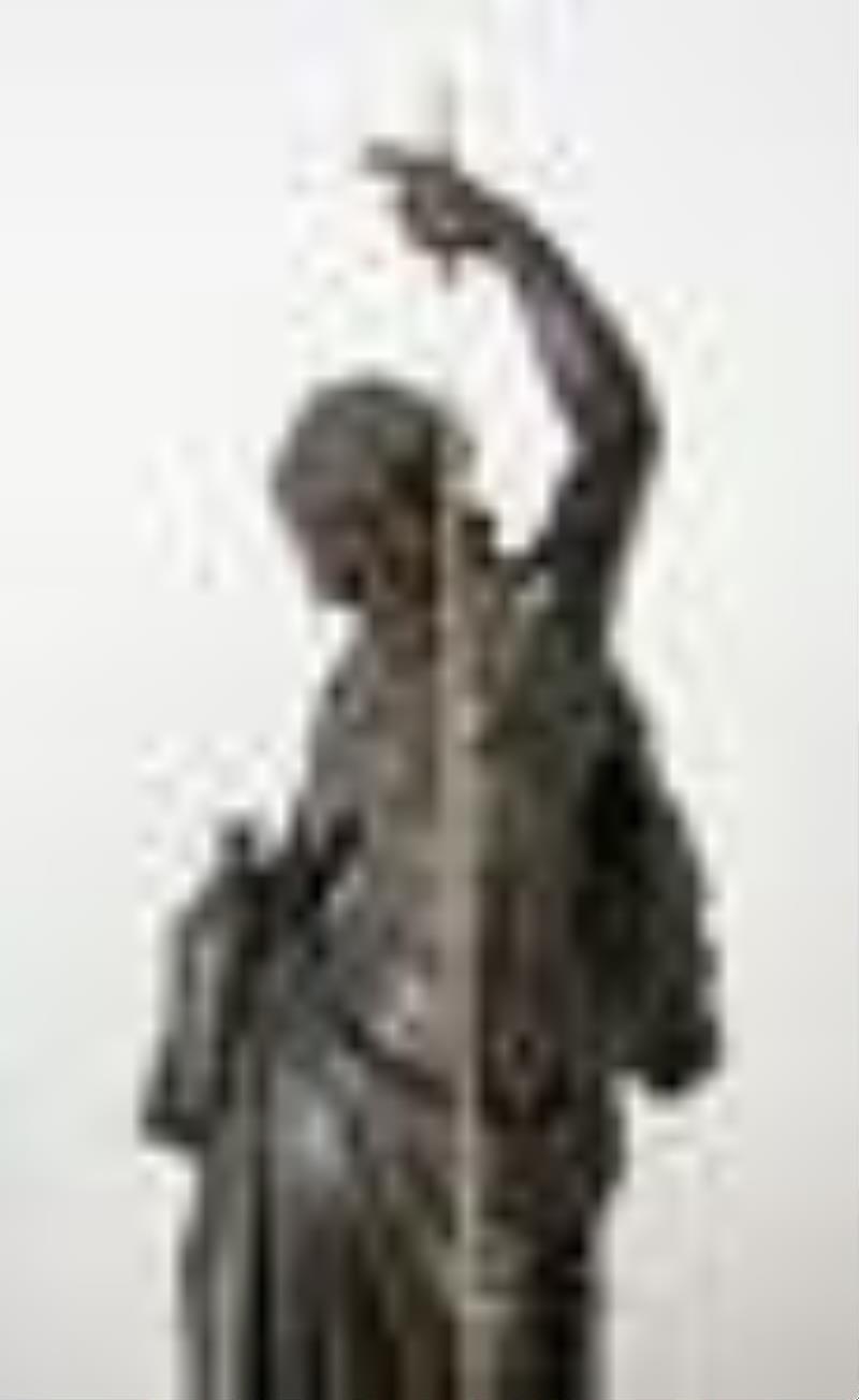 French Conical Pendulum Mystery Clock, Alabaster Base