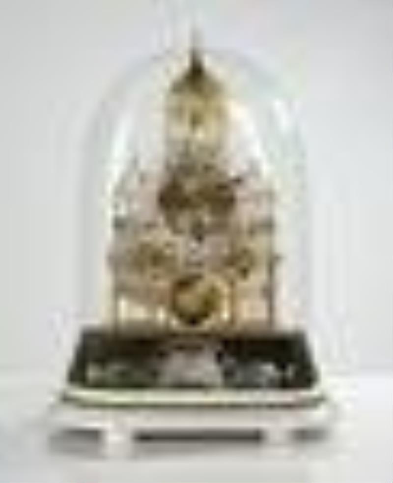 19th Century English Gothic Skeleton Clock