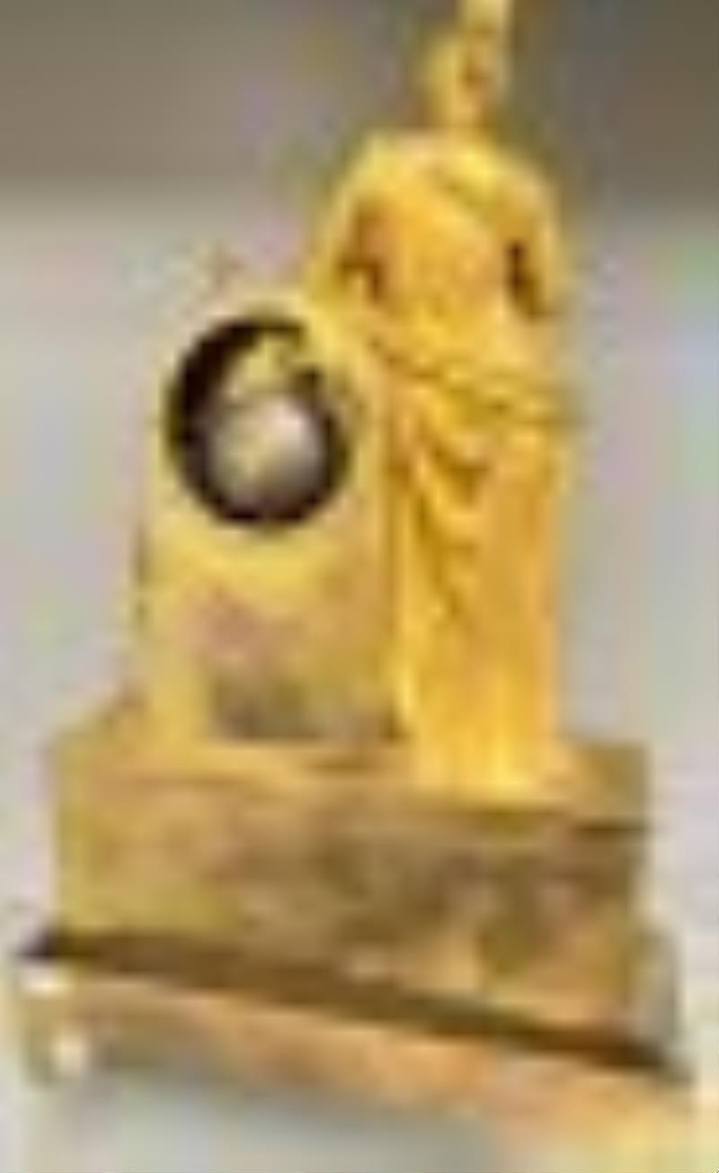 French Ormolu Artemis / Diana Mantel Clock