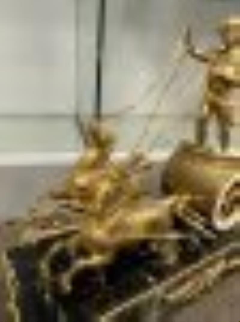 French Empire Ormolu Cupids Chariot Mantel Clock