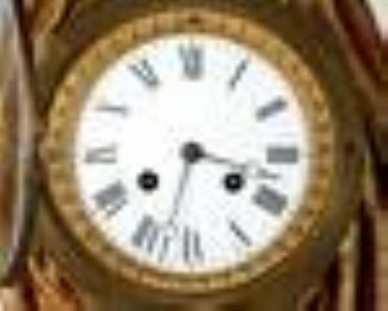 Austrian Empire Carved Gilt Wood Eagle Wall Clock