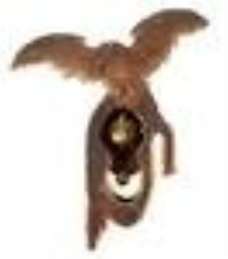 Austrian Empire Carved Gilt Wood Eagle Wall Clock