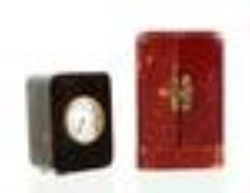 Tortoiseshell Travel Clock with Original Case