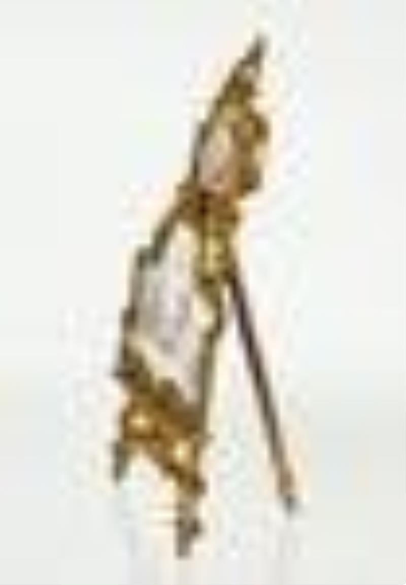 French Gilt Bronze Enamel Table Screen Clock