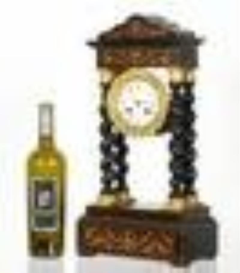 French Empire Portico Clock