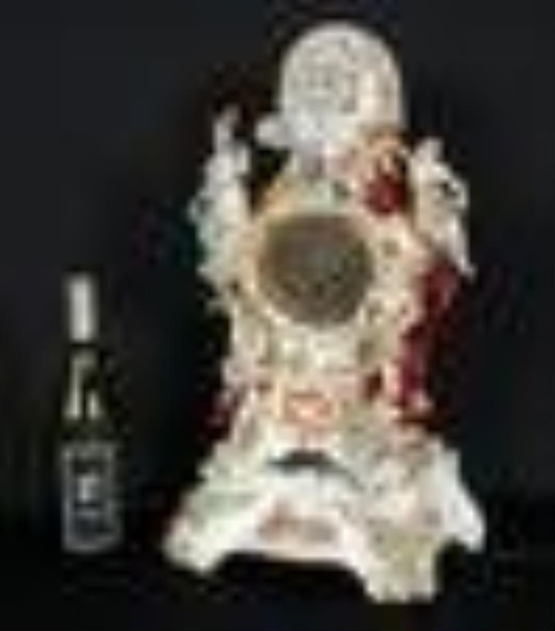 Carl Thieme Saxonian Figural Porcelain Clock