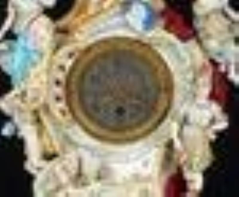 Carl Thieme Saxonian Figural Porcelain Clock