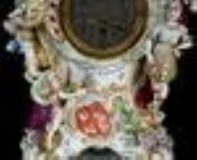 Carl Thieme Saxonian Figural Porcelain Clock