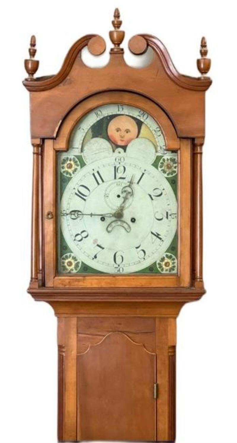 Federal Cherry Tall Case Clock