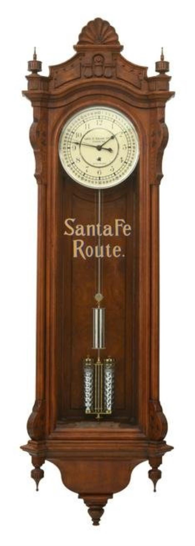 Seth Thomas "Regulator No. 19" Wall Clock, Santa Fe Railway System