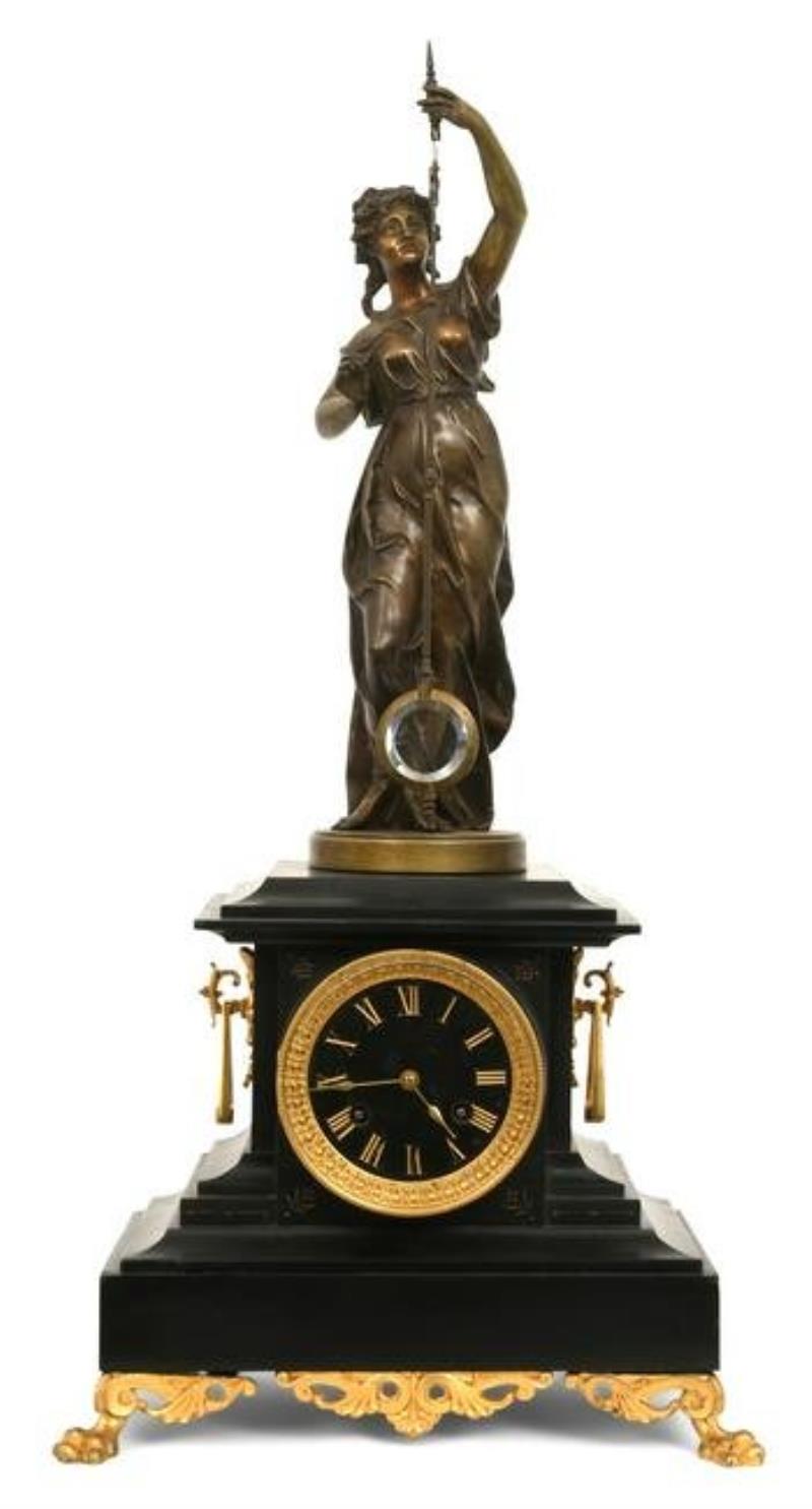 André Romain Guilmet Figural Mystery Clock