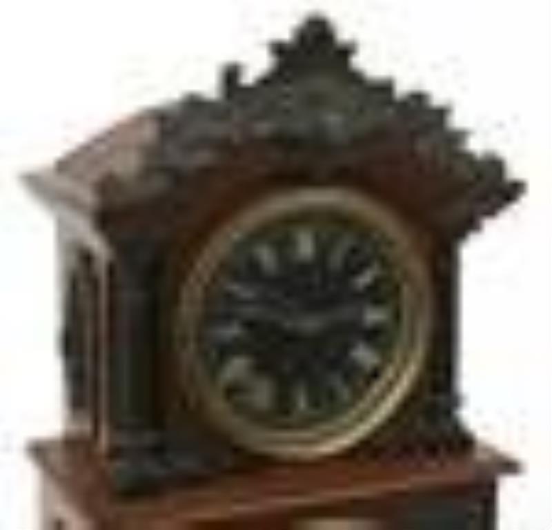 Ithaca "No. 3 1/2 Parlor" Double Dial Calendar Clock