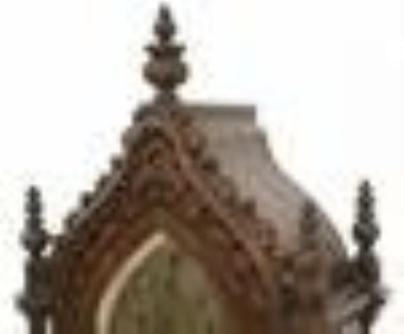 Tiffany & Co. Gothic Revival Triple Fusee Oak Bracket Clock