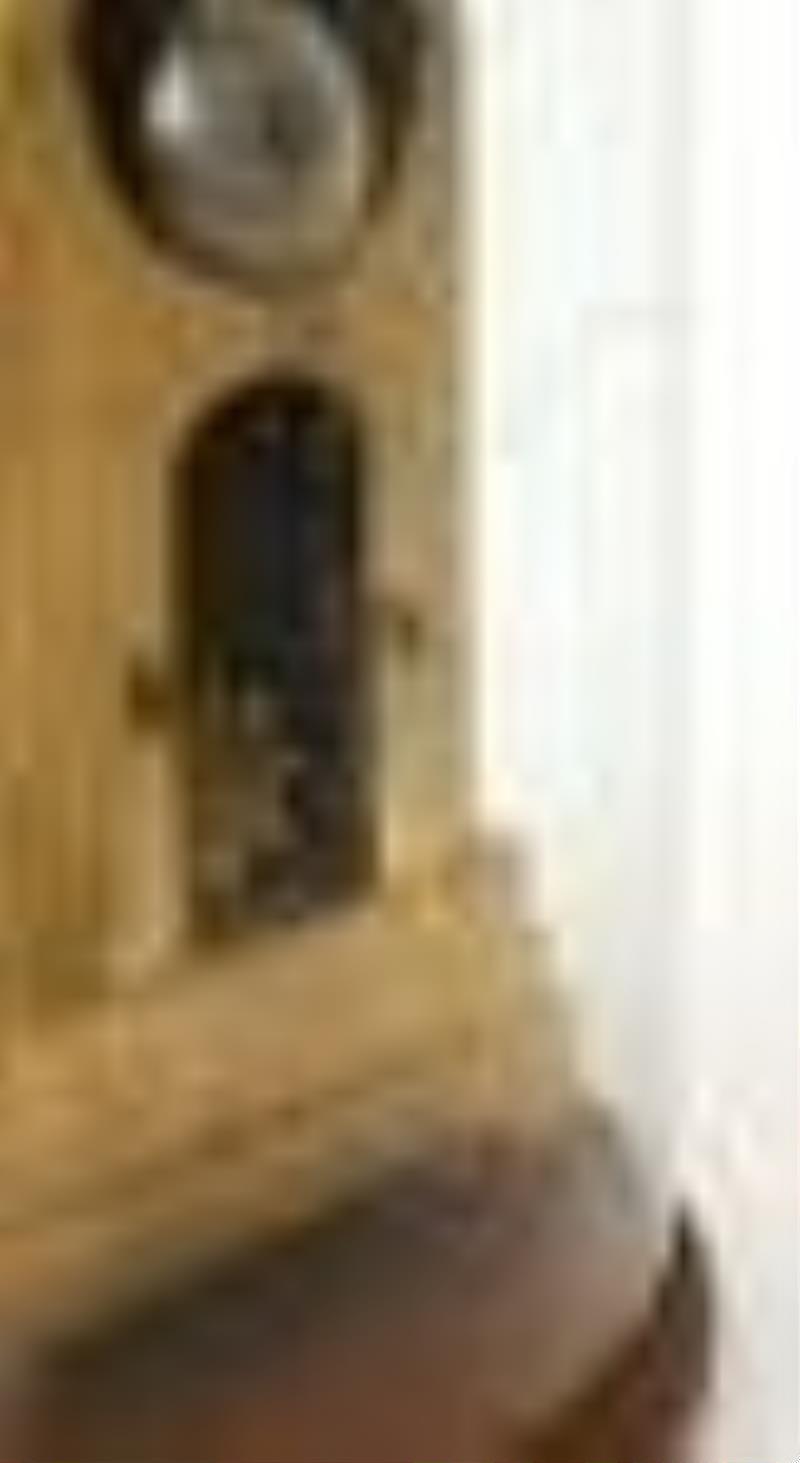 French Gilt Bronze Cathedral-Form Clock