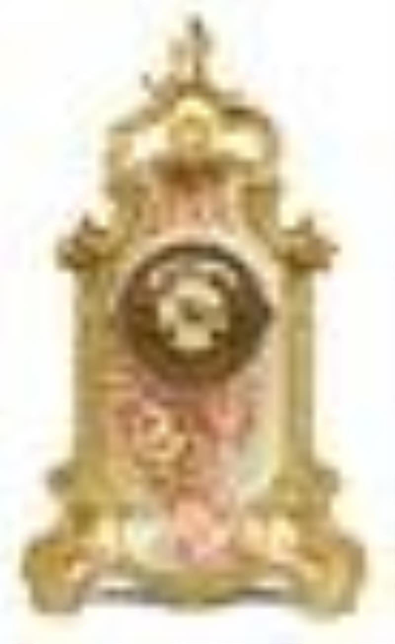 French Porcelain Mantel Clock