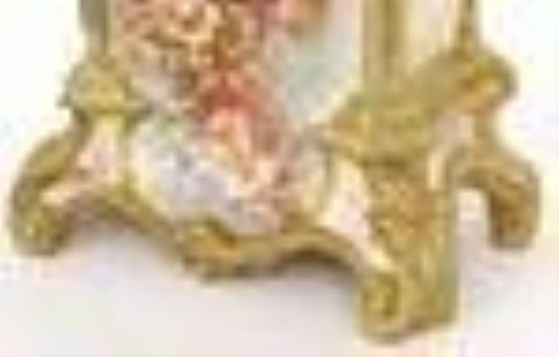 French Porcelain Mantel Clock