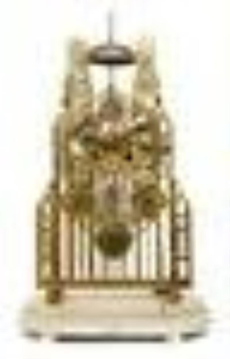 19th Century English Double Fusee Skeleton Clock