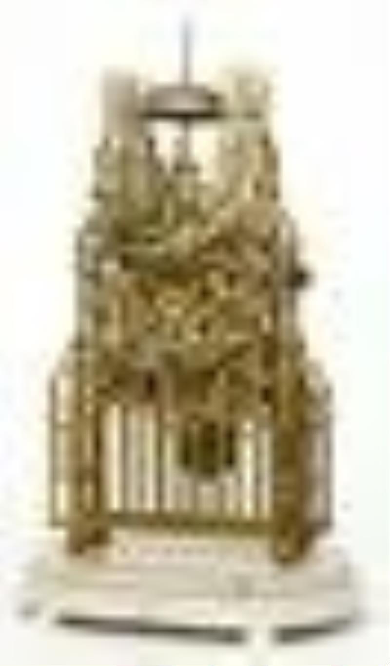 19th Century English Double Fusee Skeleton Clock