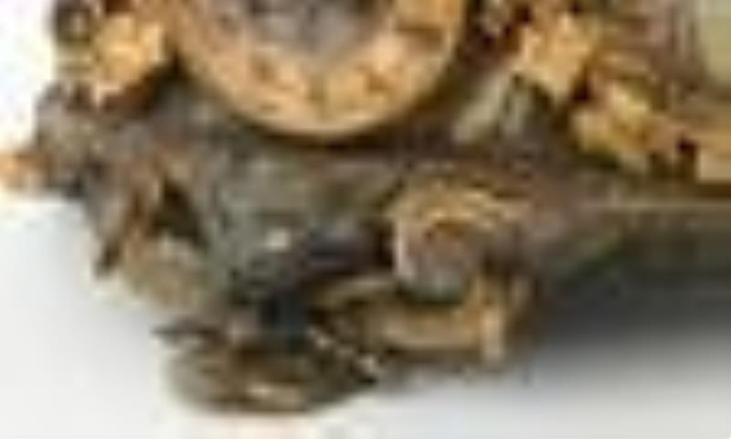 French Gilt & Silvered Bronze Mantel Clock, Charpentier & Co.