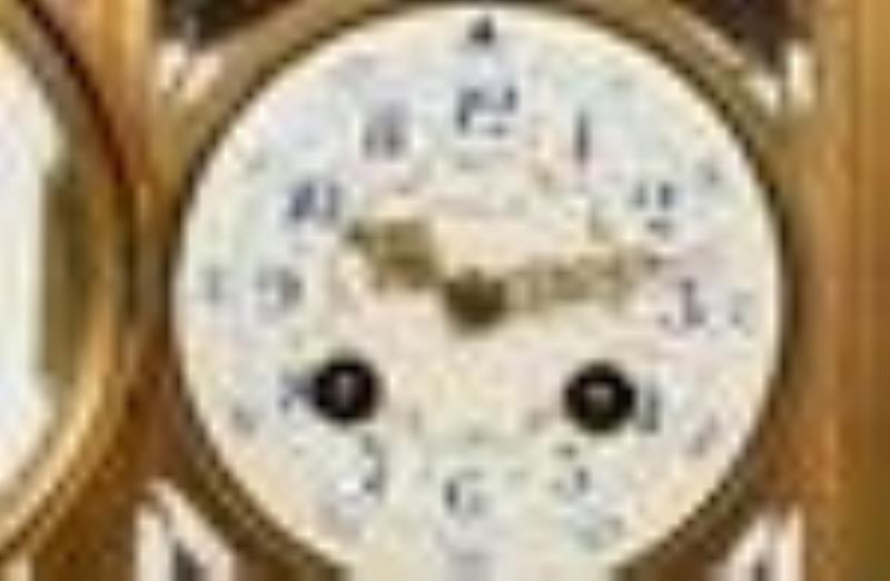 Tiffany & Co. Gilt Brass Crystal Regulator Clock