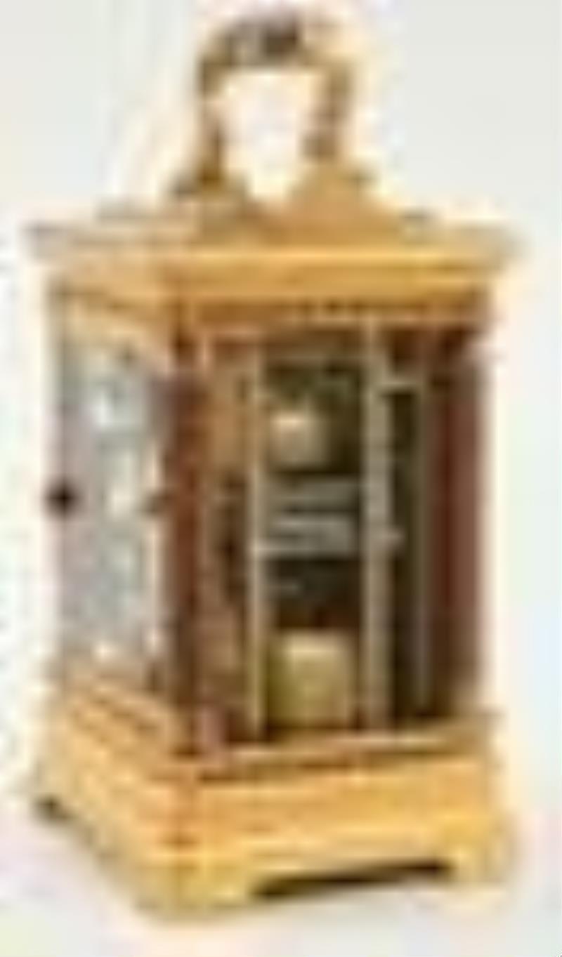 Attributed to Adolphe Ollier, Miniature Grande Sonnerie Repeating Carriage Clock