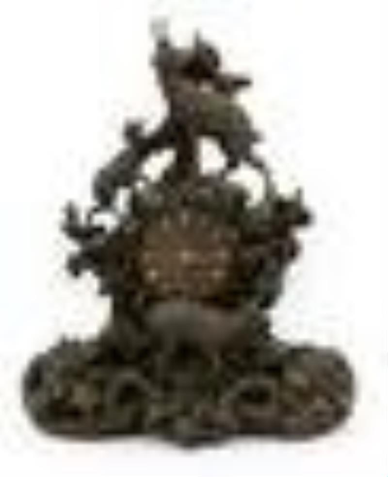 Black Forest Carved Mantel Clock