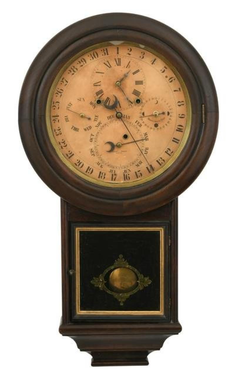 D.J. Gale's "Drop Calendar No. 2" Perpetual Calendar Wall Clock