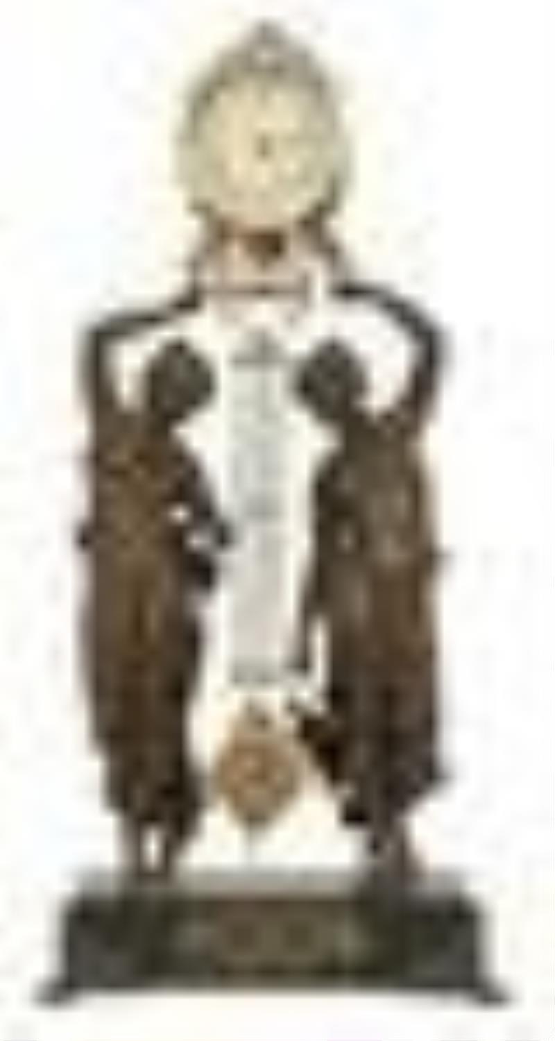 Ansonia Clock Co. "Double Figure" Swinging Clock