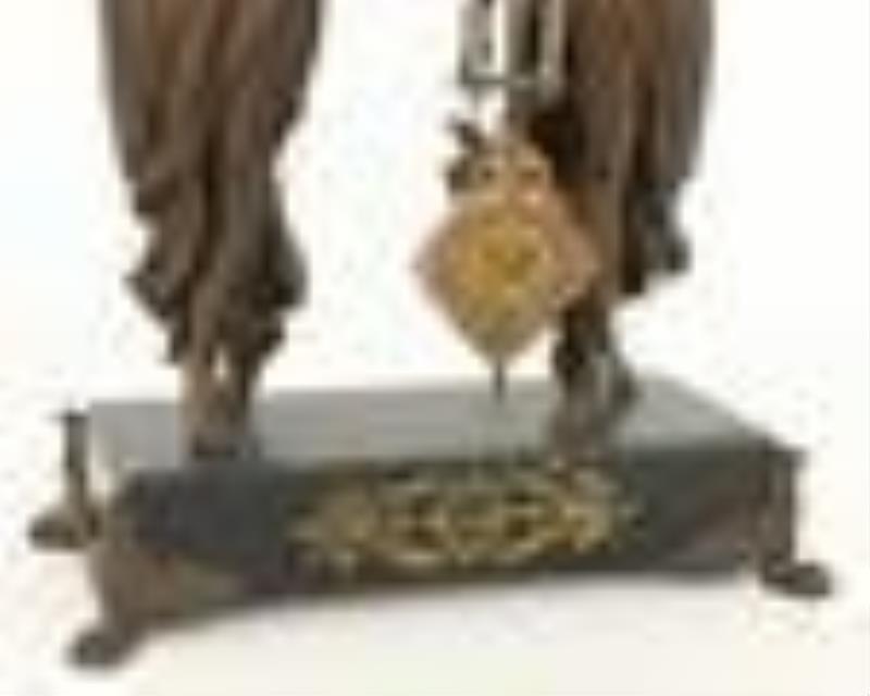 Ansonia Clock Co. "Double Figure" Swinging Clock