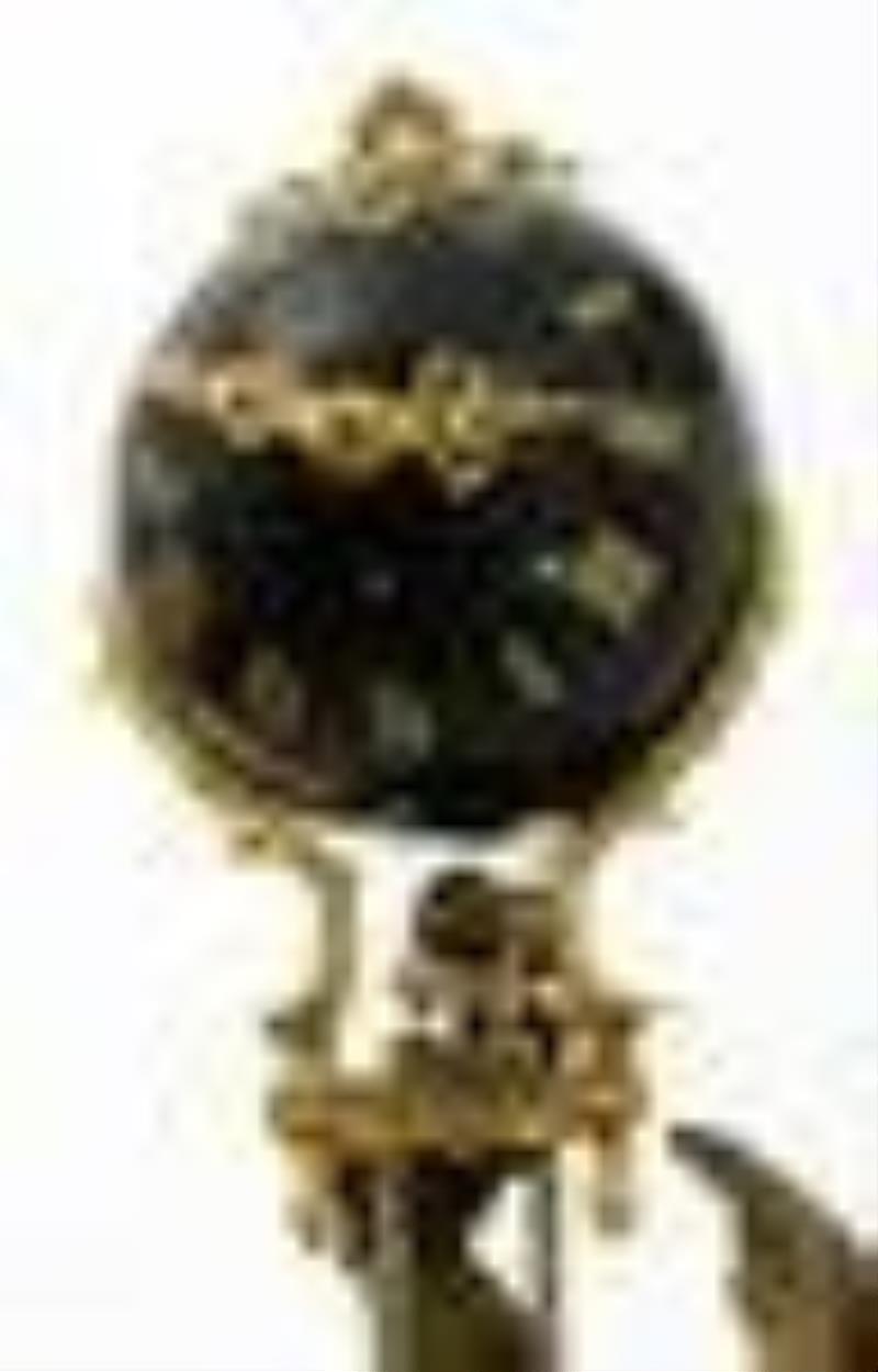 French Figural Swinger Clock, "Chasse Aux Papillons"