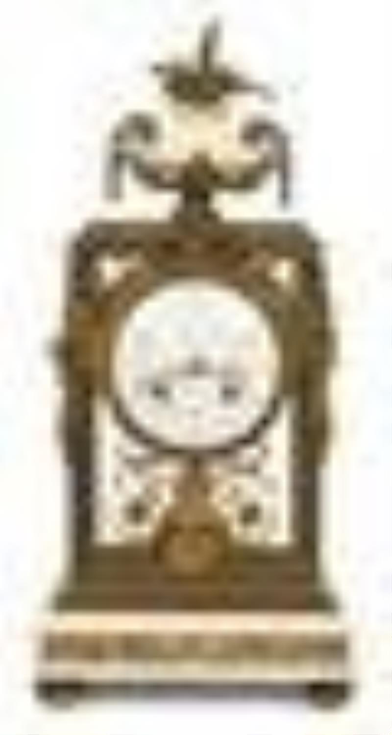 French Gilt Bronze & Marble Crystal Regulator Clock, Joseph Revel (1775-1828)