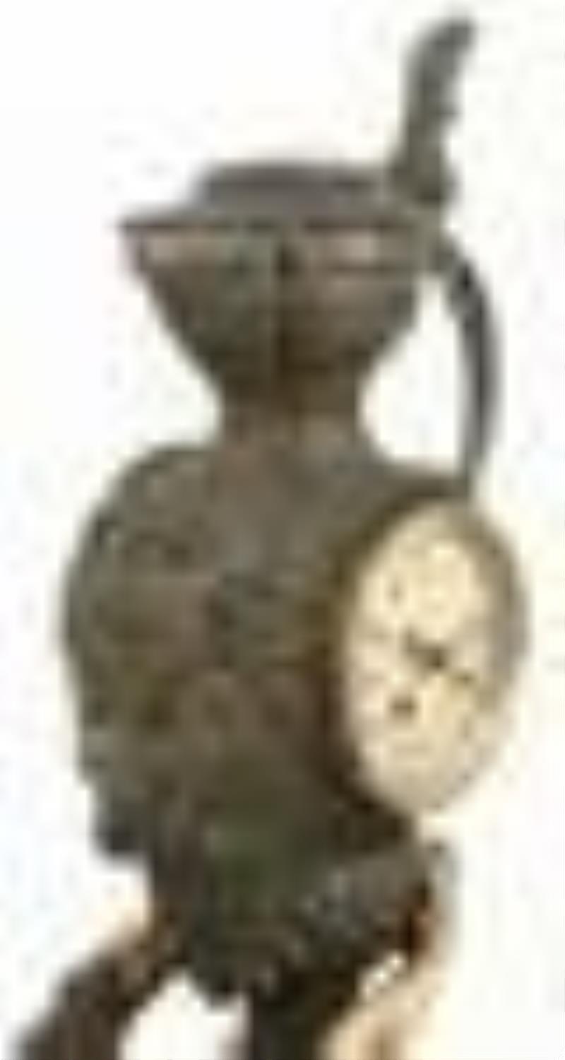 French Polychromed Metal Figural Clock