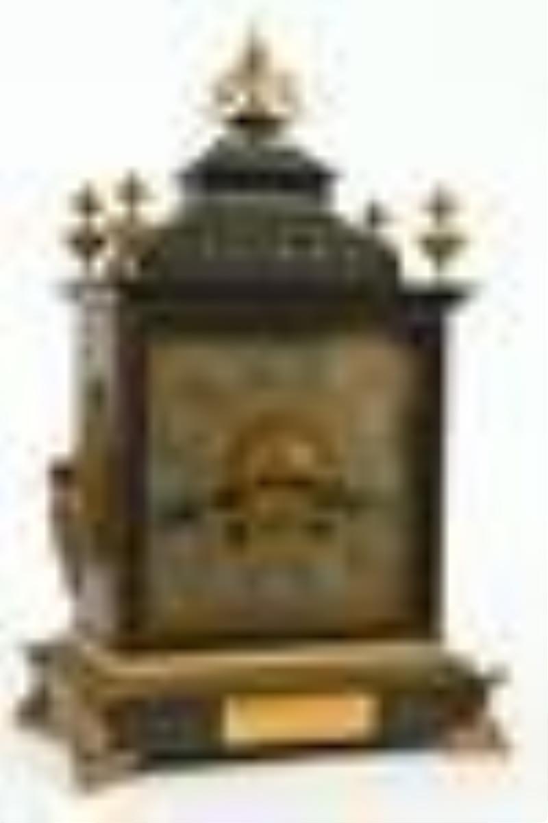 C. Hormann & Co. Gilt Bronze-Mounted Iron Bracket Clock, Switzerland
