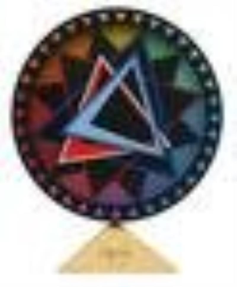 Movado Watch Co., Yaacov Agam (Israeli, b. 1928), "Love Star" Desk Clock