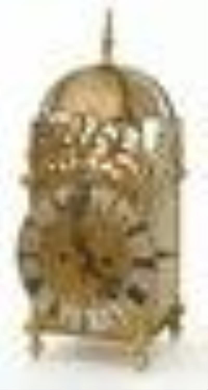 English Double Fusee Quarter Striking Lantern Clock