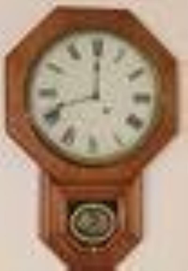 Real Clean Oak School House Clock