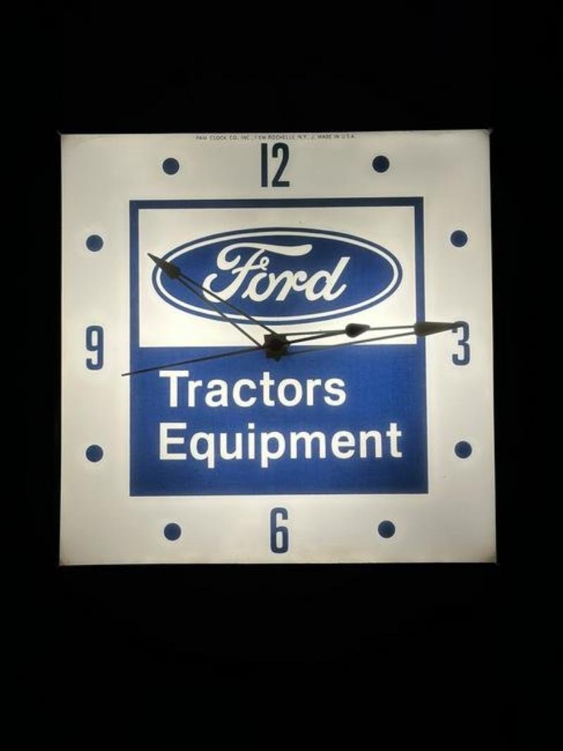 Ford Tractors Equipment PAM Lighted Clock