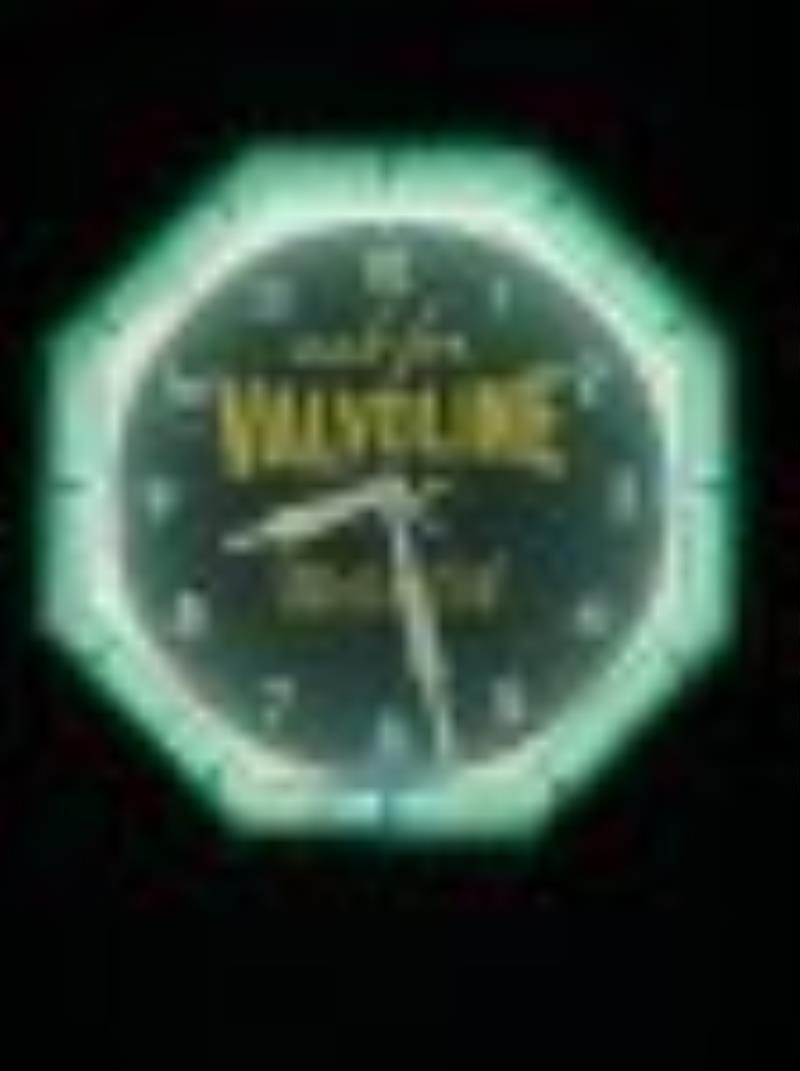 Valvoline Motor Oil Octagon Neon Clock