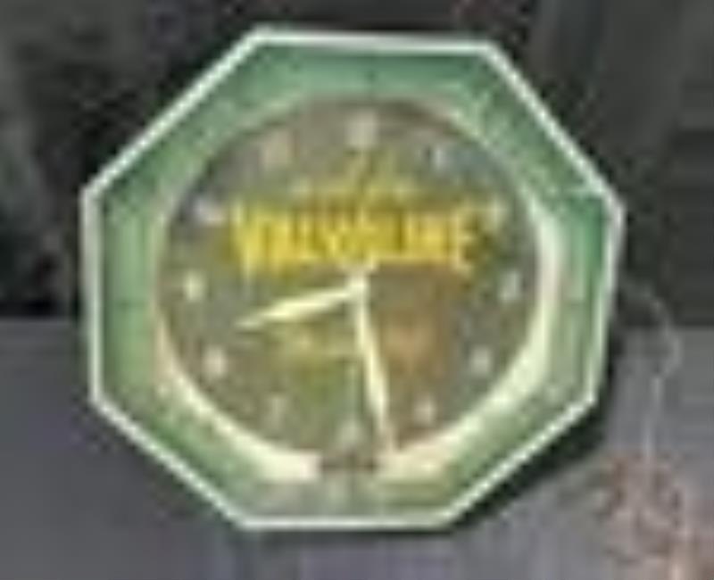 Valvoline Motor Oil Octagon Neon Clock
