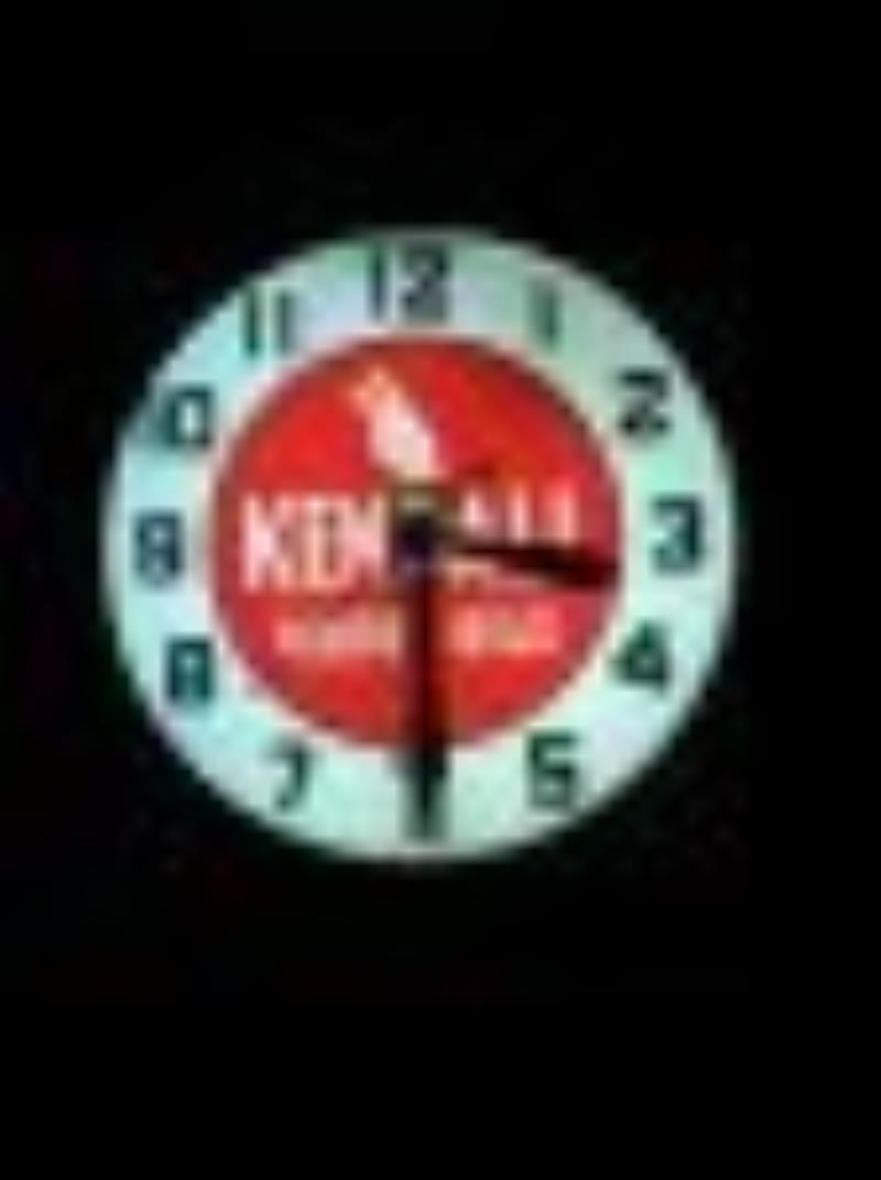 Kendall Motor Oils 15" Lighted Advertising Clock